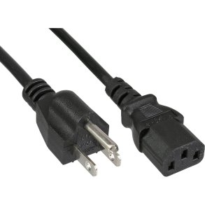 40pcs. pack Bulk-Pack InLine® Power Cable Power Plug USA to 3 Pin IEC C13 connector 18 AWG 1.8m
