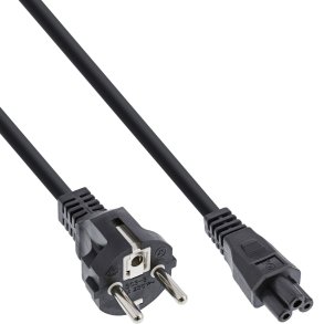 InLine AC Power Cord German Type F for Notebook black 2m