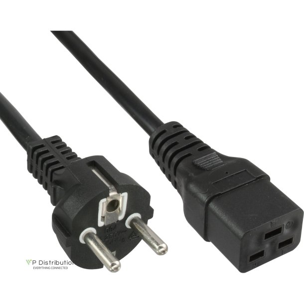 InLine&reg; Power Cable 16A Type F straight to IEC connector IEC320 / C19 3m