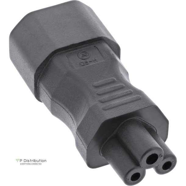 InLine Power supply adapter IEC 60320 C14 / C5, 3-pin, cold device cable / notebook