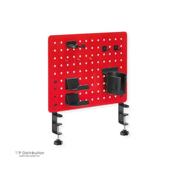 VALUE Gaming Clamp Mount Pegboard, Red