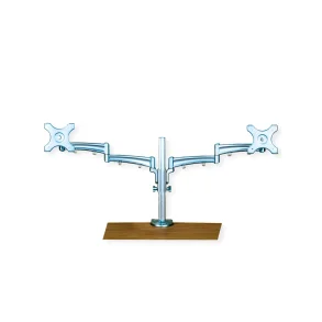 VALUE Dual Monitor Arm, Desk Clamp, 4 Joints, height adjustable separately