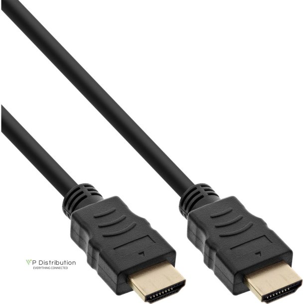 InLine HDMI High Speed Cable with Ethernet male to male gold plated black 1.5m