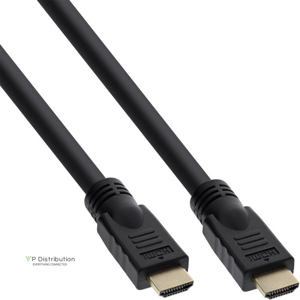 InLine&reg; High Speed HDMI Cable with Ethernet male to male gold plated black 7,5m