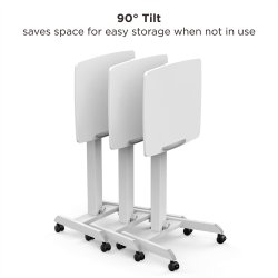 ROLINE PC Standing Workstation, height adjustable, tiltable, white