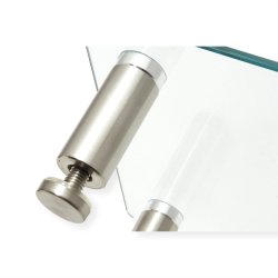 LCD Monitor Stand, Tempered Glass Surface Risers (Square) with adjustable metal feet