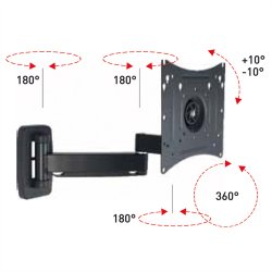 LCD/TV Wall Mount Kit, Extra, 6 pivots