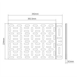 ROLINE Media player holder, large (340 x 224 mm), black