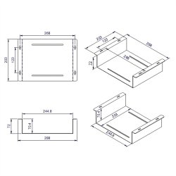 ROLINE Underdesk Mount for KVM/NUC/Mini PC / Thin Clients