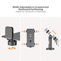 ROLINE Universal Swivel &amp; Tilt Credit Card Terminal Stand, black