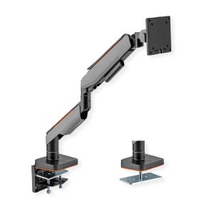 ROLINE Single LCD Monitor Stand, Gas Spring, Desk Clamp, < 124 cm (49