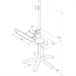 ROLINE LCD TV + PC Mobile Computing Platform, 180 cm