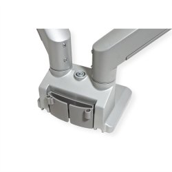 ROLINE Dual LCD Monitor Stand Pneumatic, Desk Clamp, Pivot, 2 Joints, silver