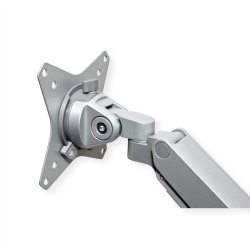 ROLINE Dual LCD Monitor Stand Pneumatic, Desk Clamp, Pivot, 2 Joints, silver