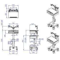 ROLINE LCD TV + PC Mobile Computing Workstation