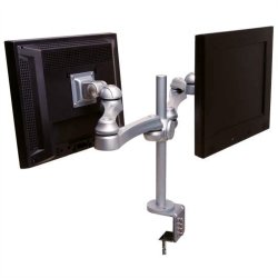 ROLINE Dual LCD Monitor Arm, Desk Clamp, 4 Joints
