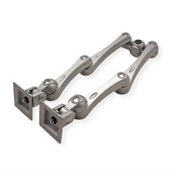 ROLINE Dual LCD Monitor Arm, Desk Clamp, 4 Joints