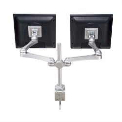 ROLINE Dual LCD Monitor Arm, Desk Clamp, 4 Joints
