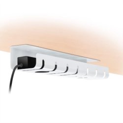 ROLINE Cable Cover Organizer, Under Desk Mount (2 pieces), white