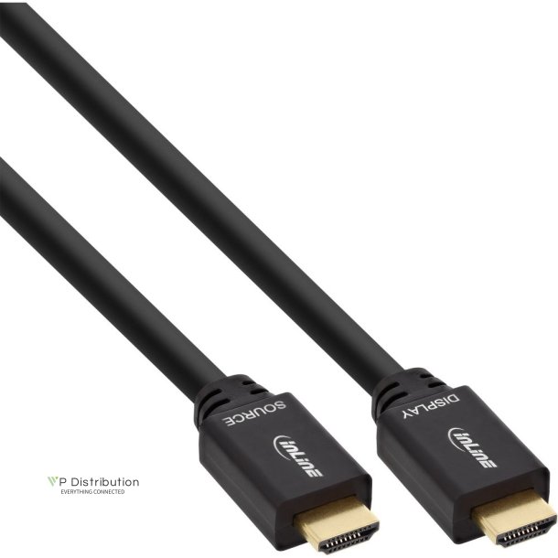 InLine Active High Speed HDMI Cable with Ethernet male gold plated black 40m