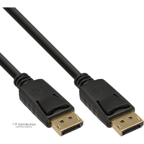 InLine DisplayPort Cable black gold plated 2m