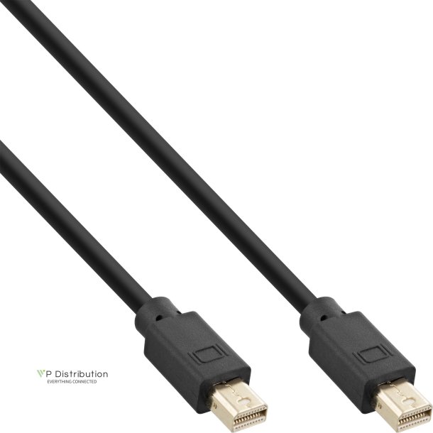 InLine&reg; Mini DisplayPort 1.4 Cable M/M, black/gold, 3m