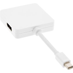 InLine&reg; Mini DisplayPort to HDMI / DVI / DisplayPort Adapter Cable white