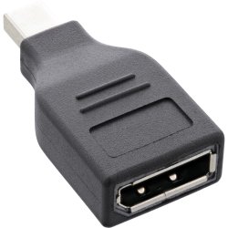 InLine&reg; DisplayPort Adapter, mini DisplayPort male to DisplayPort female, 4K/60Hz, black