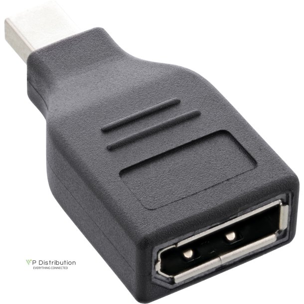 InLine&reg; DisplayPort Adapter, mini DisplayPort male to DisplayPort female, 4K/60Hz, black