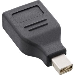 InLine&reg; DisplayPort Adapter, mini DisplayPort male to DisplayPort female, 4K/60Hz, black