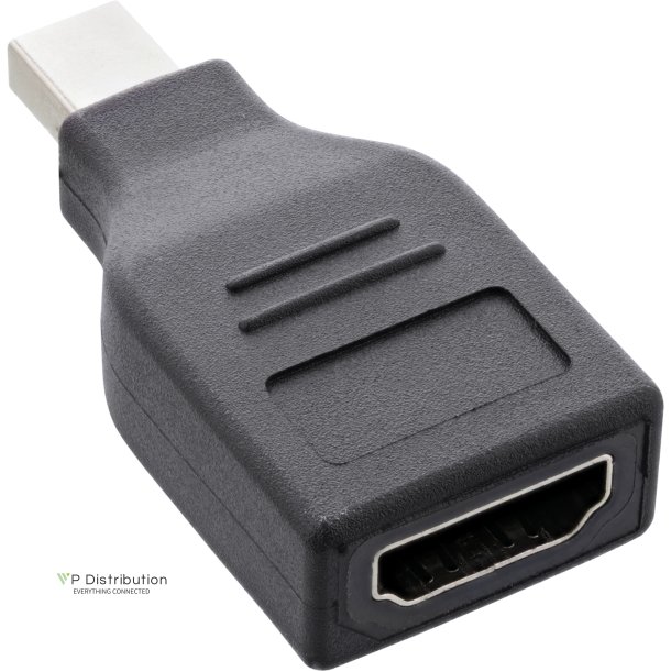 InLine&reg; DisplayPort converter, mini DisplayPort male to HDMI female, FullHD/60Hz, black