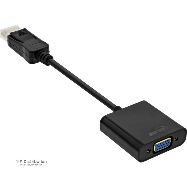 InLine&reg; Basic DisplayPort Adapter Cable, DisplayPort male to VGA female black 0.15m