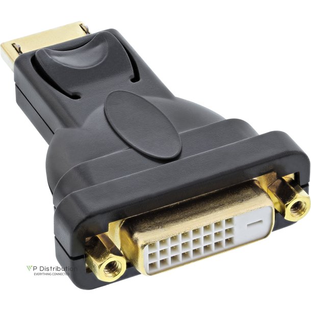 InLine&reg; DisplayPort Adapter DisplayPort male to DVI-D 24+1 female black