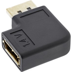 InLine DisplayPort Adaptor, DisplayPort male/female left angled