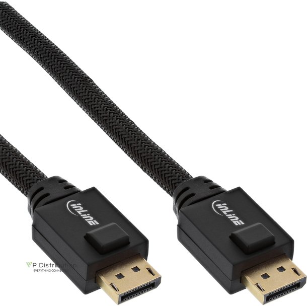 InLine&reg; DisplayPort active cable, black, gold-plated contacts, 25m