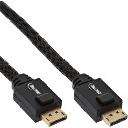 InLine&reg; DisplayPort active cable, black, gold-plated contacts, 15m
