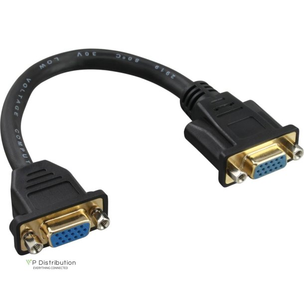 InLine VGA Adapter Cable 15 Pin VGA femalte to female 0.2m