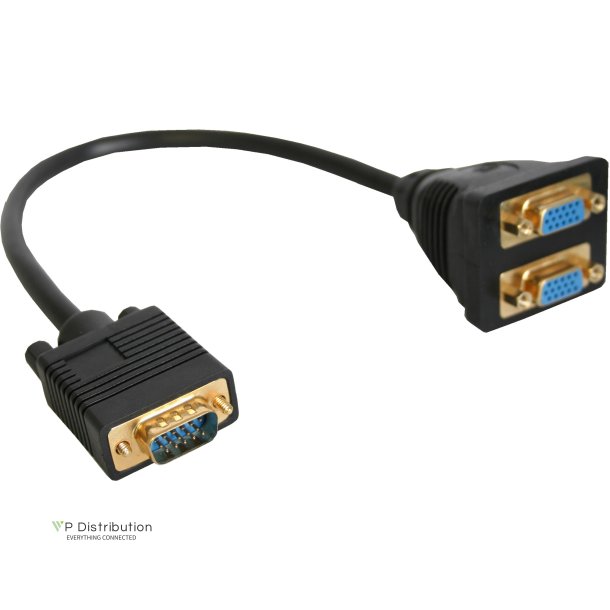 InLine&reg; VGA Y-Adapter Cable VGA male to 2x VGA female