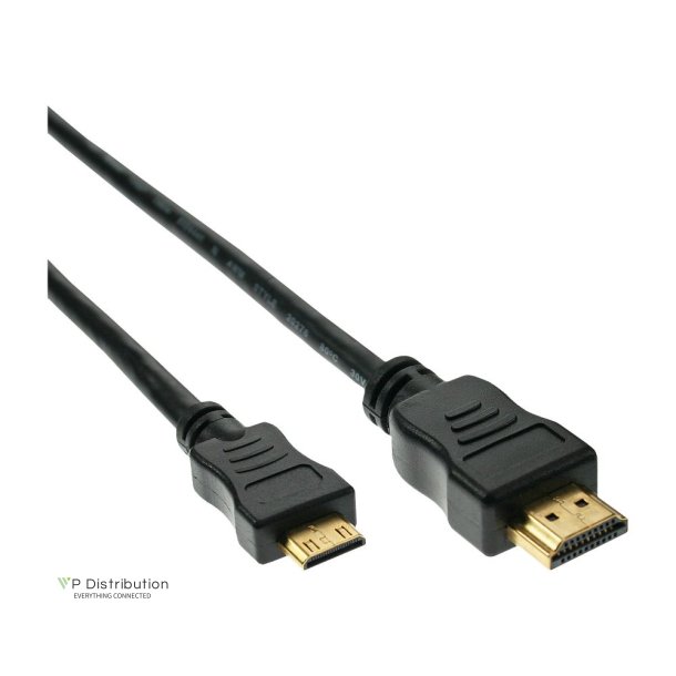 InLine HDMI mini Cable High Speed Type A male to C male gold plated 1.5m