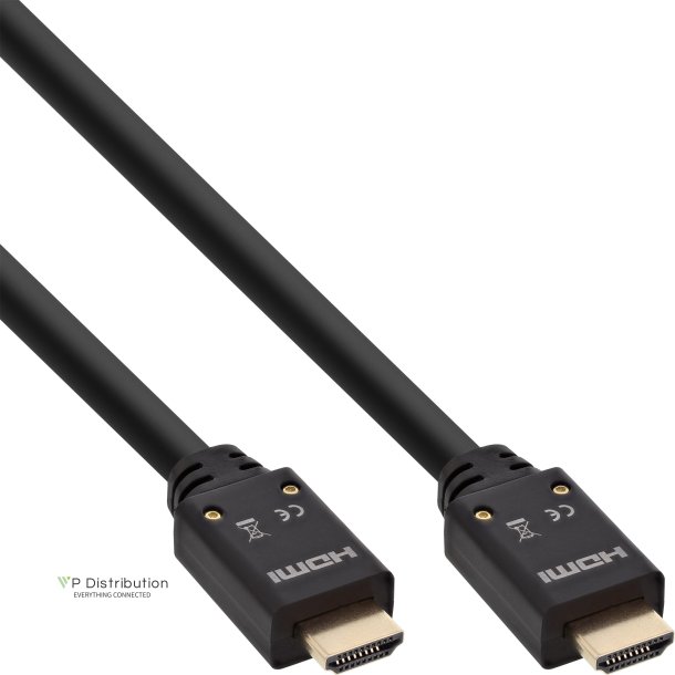 InLine&reg; Active High Speed HDMI Cable with Ethernet, 4K2K, M/M, black, golden contacts, 15m