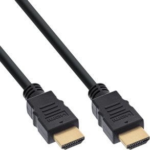 InLine® HDMI cable, HDMI High Speed with Ethernet, male / male, black, 10m