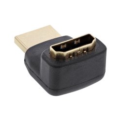 InLine HDMI adaptor, male/female, angled up, golden contacts, 4K2K compatible