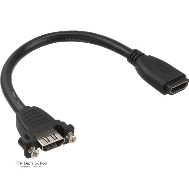 InLine&reg; HDMI 4K2K Adapter Type A female to A female with flange 0.6m