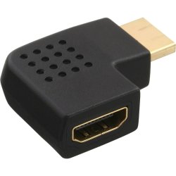 InLine HDMI Adapter male to female side angled left gold plated