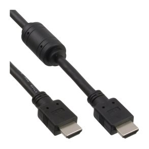 InLine® HDMI Cable High Speed male + ferrite black 1m