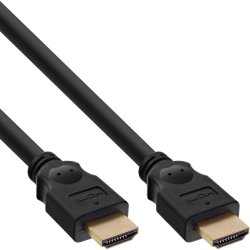 25cs. Bulk-Pack InLine&reg; HDMI High Speed Cable male to male gold plated black 3m