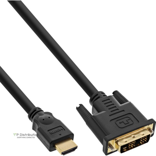 InLine HDMI to DVI Cable male to 18+1 male gold plated 1.5m