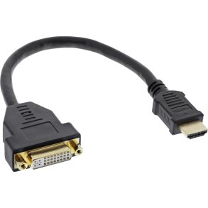 InLine HDMI-DVI Adapter HDMI A male to DVI female 0.2m