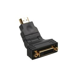 InLine HDMI to DVI Adapter HDMI male to 24+1 female 180 angled gold plated