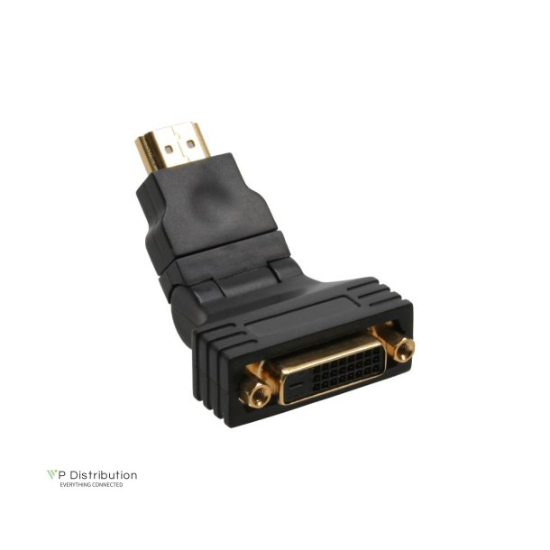 InLine HDMI to DVI Adapter HDMI male to 24+1 female 180 angled gold plated